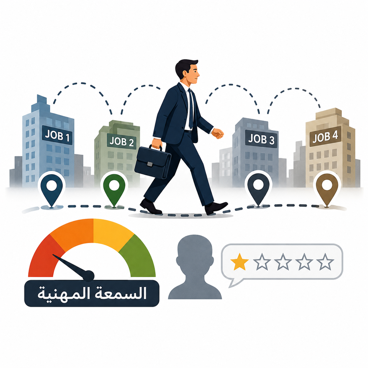 من وظيفة إلى أخرى: كيف يؤثر كثرة التنقل على سمعتك المهنية؟